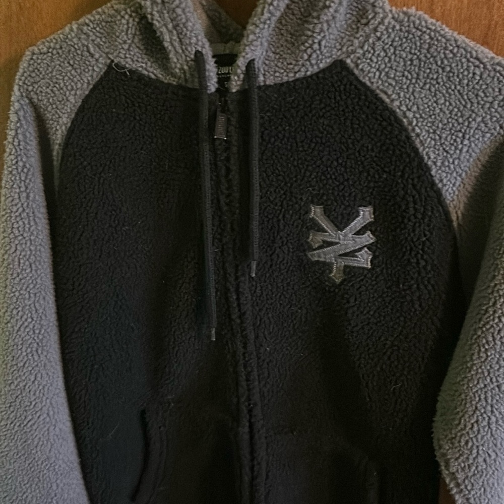 Zoo York Boys Hoodie/Fleece Gray+Black S/P Size, Full Zip Long Sleeve